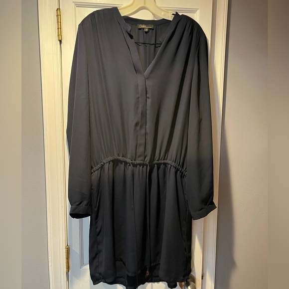 Dalia Midnight Blue Long Sleeve Dress - Picture 1 of 3